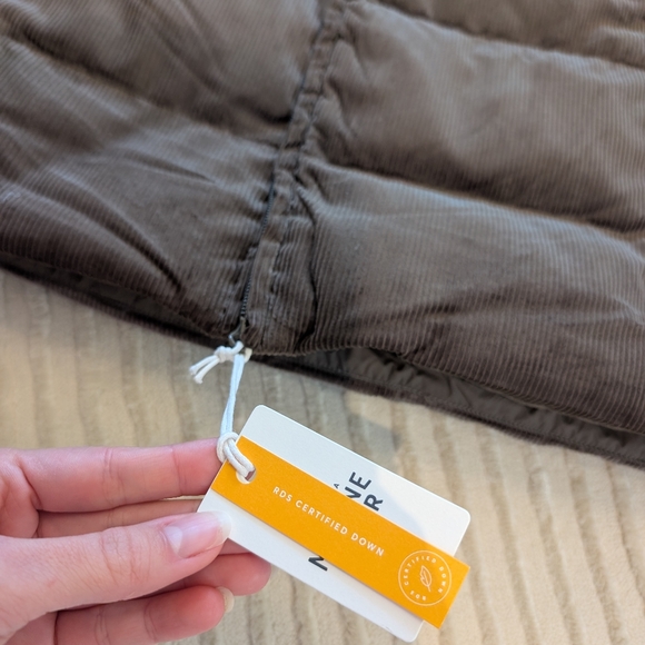 Marine Layer Men's Miles corduroy  Puffer Jacket Dark Taupe - Picture 4 of 7